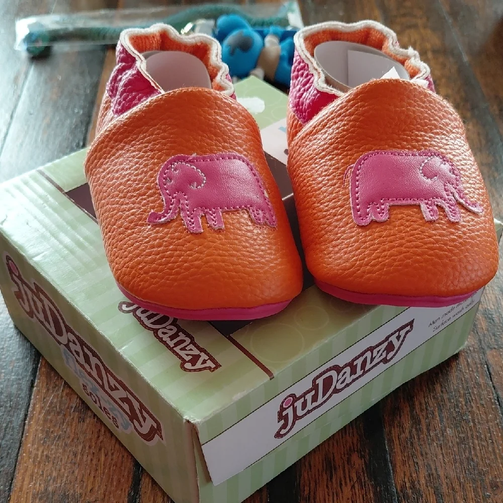 Colorful Elephant Moccasins for Kids
